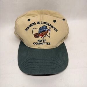 NWTF Sidewinder Sports Hat Men OSFA Tan Green Snapback Turkey Conservation Retro